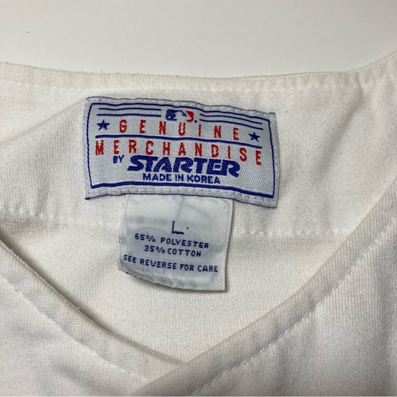 St Louis Cardinals Men's L White Jersey MLB Vintage Starter Blank Back - Picture 9 of 12